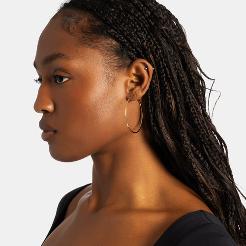 Large Hoop Earrings Gold