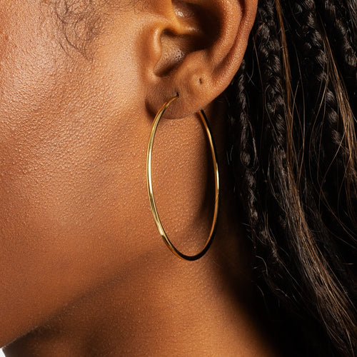 Large Hoop Earrings Gold