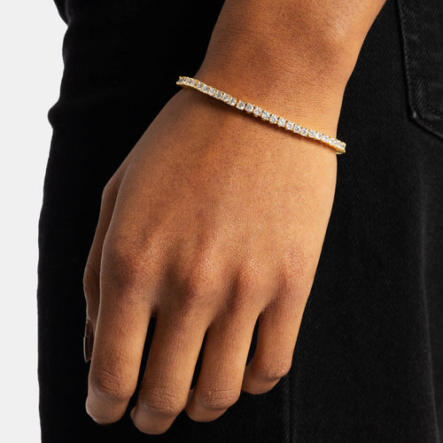 3mm Moissanite Tennis Bracelet Gold
