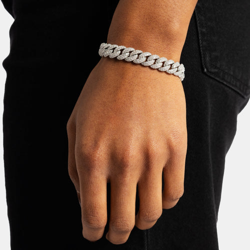 8.5mm Moissanite Cuban Bracelet