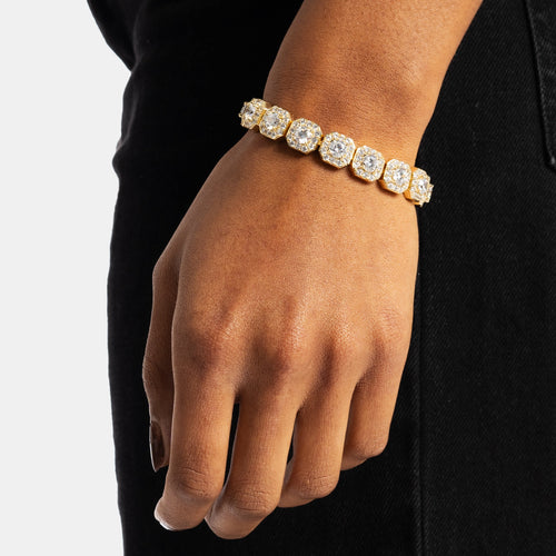 Cluster Tennis Bracelet Gold