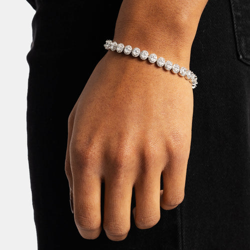 Oval Cluster Tennis Bracelet