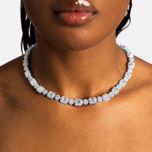 Emerald Clustered Tennis Chain