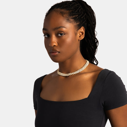 12mm Prong Cuban Chain Gold