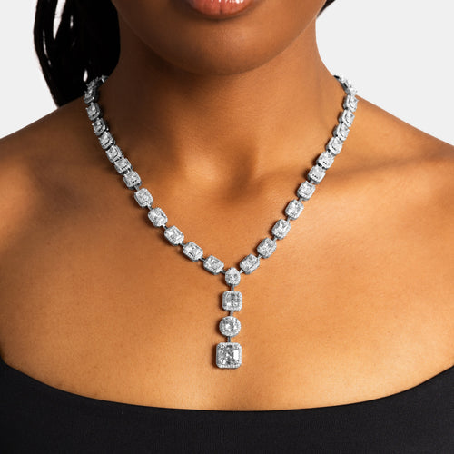 Teardrop Lariat Tennis Chain