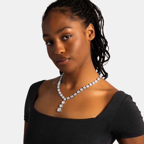 Teardrop Lariat Tennis Chain