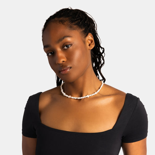 Cross Freshwater Pearl Chain