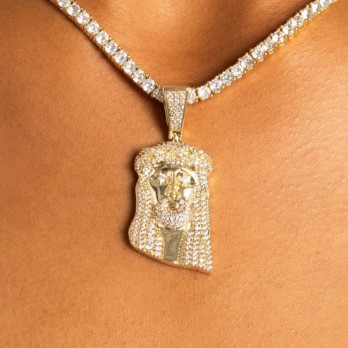 Mini Jesus Pendant Gold