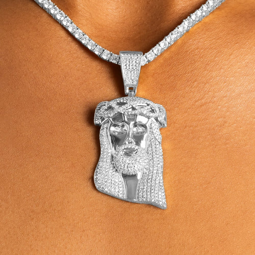 Moissanite Jesus Pendant