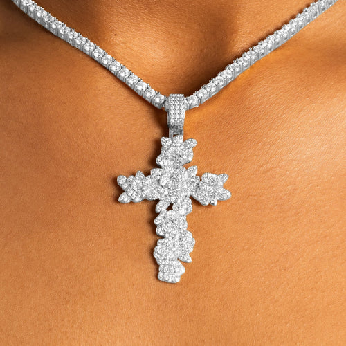 Rose Cross Pendant