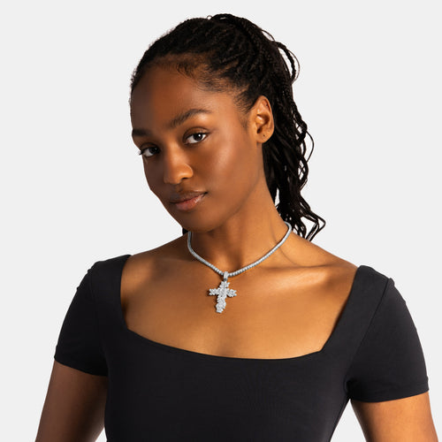 Rose Cross Pendant