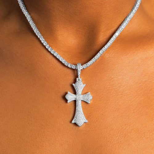 Chrome Cross Pendant
