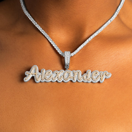 Script Custom Letter Pendant