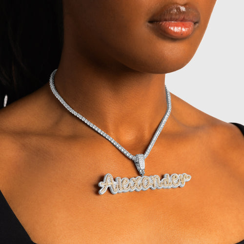 Script Custom Letter Pendant