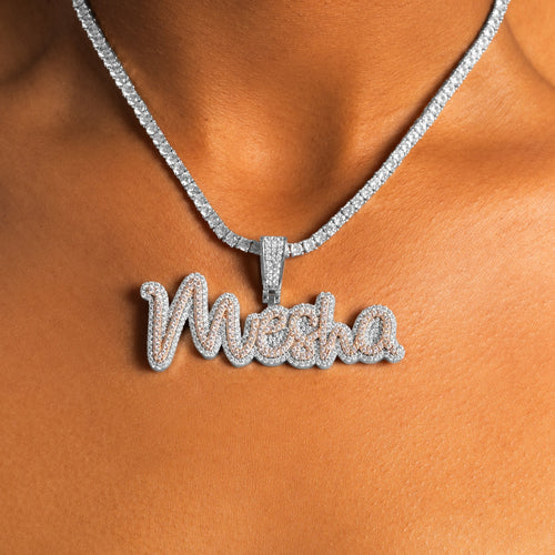Script Custom Letter Pendant