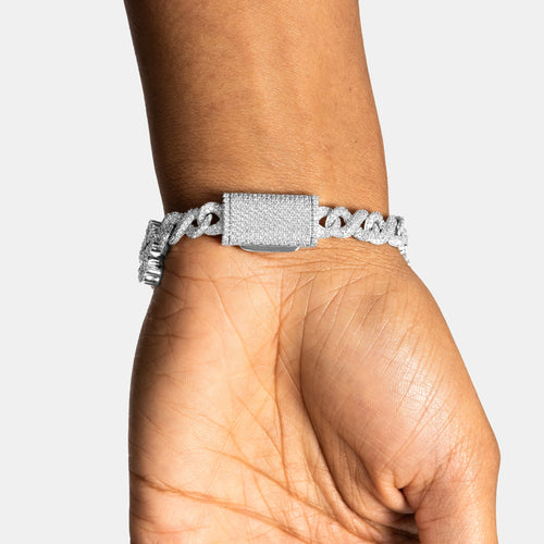Black Enamel Cross Bracelet