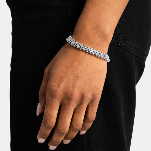 Iced Cross Pattern Bracelet