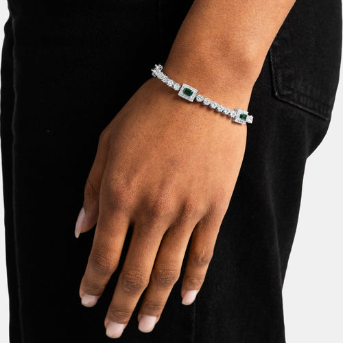 Emerald Micro Tennis Bracelet