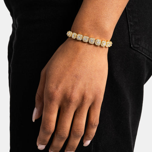 Micro Cluster Tennis Bracelet Gold