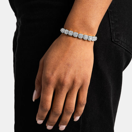 Micro Cluster Moissanite Tennis Bracelet S925