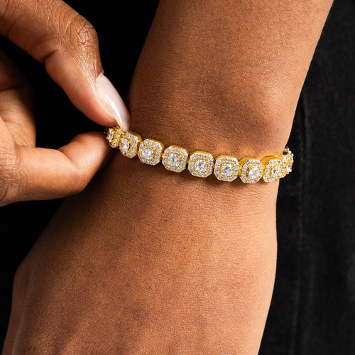 Micro Cluster Tennis Bracelet Gold