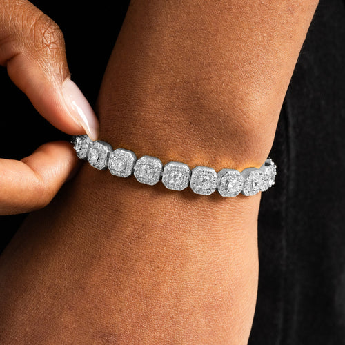 Micro Cluster Tennis Bracelet