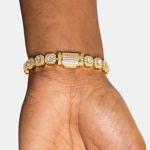Micro Cluster Tennis Bracelet Gold