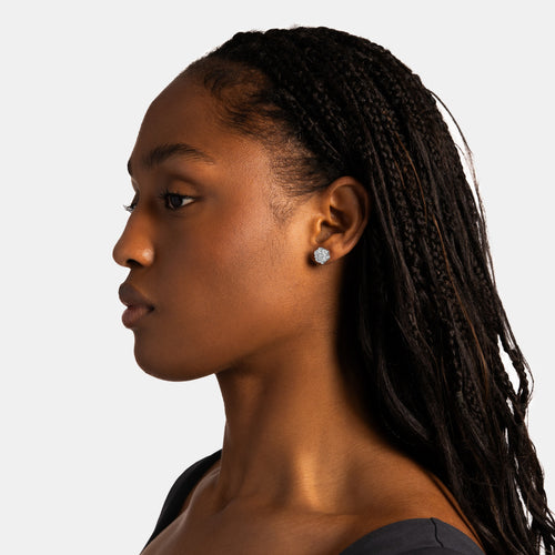Daisy Earrings White Gold