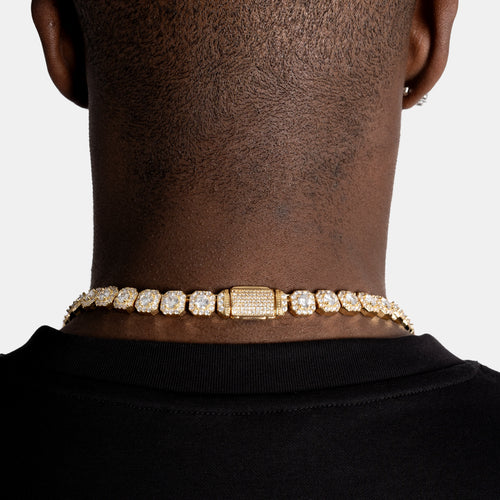 Cluster Tennis Chain Gold