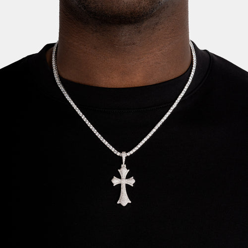 Chrome Cross Pendant