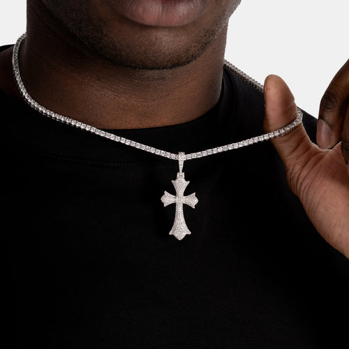 Chrome Cross Pendant