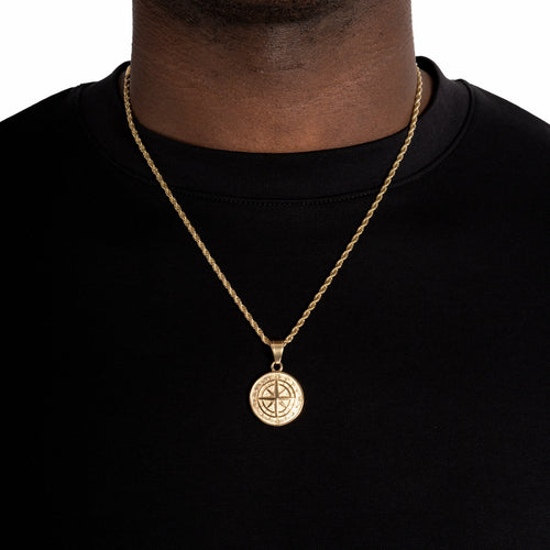 Compass Pendant Gold