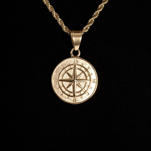 Compass Pendant Gold