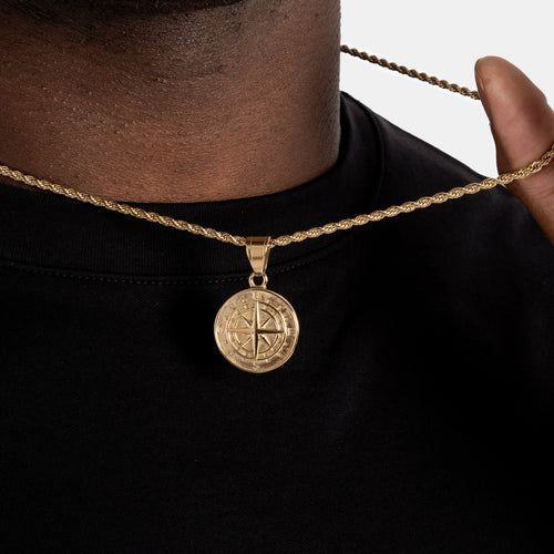 Compass Pendant Gold