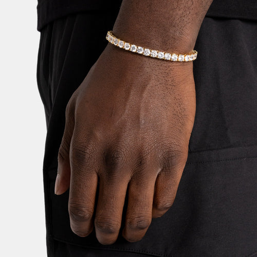 5mm Moissanite Tennis Bracelet Gold Vermeil