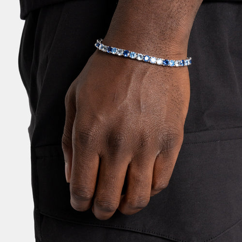 5mm Tri-Blue Tennis Bracelet