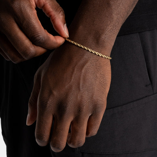 3mm Rope Bracelet Gold