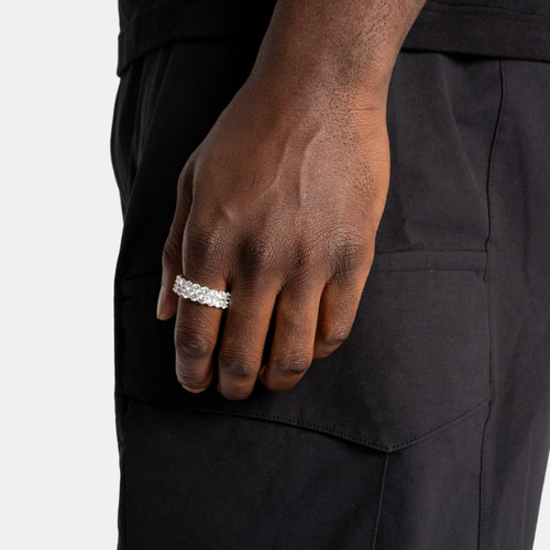 Moissanite Double Tennis Ring