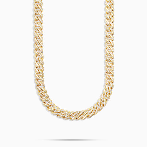 8.5mm Iced Cuban Chain Gold