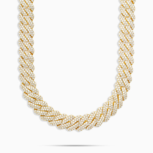 12mm Prong Cuban Chain Gold
