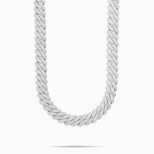 12mm Moissanite Prong Cuban Chain