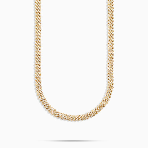 5mm Moissanite Cuban Chain Gold Vermeil