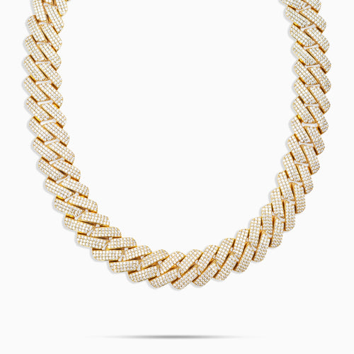 19mm Prong Cuban Chain Gold