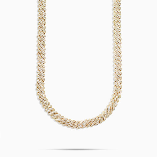 8mm Moissanite Cuban Chain Gold