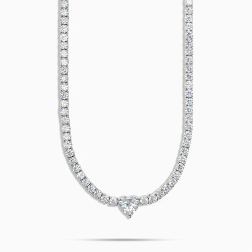 3mm Heart Centered Tennis Chain