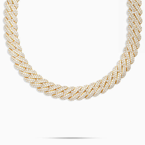 15mm Prong Cuban Chain Gold