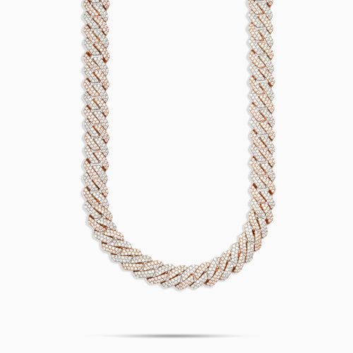 12mm Prong Cuban Chain 2 Tone