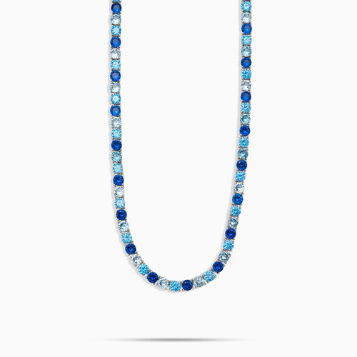 5mm Tri-Blue Tennis Chain