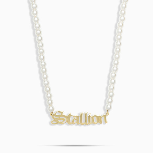 Old English Custom Pearl Necklace