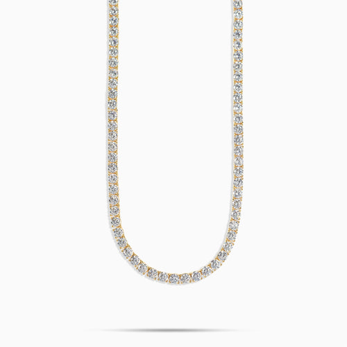 5mm Moissanite Tennis Chain Gold Vermeil